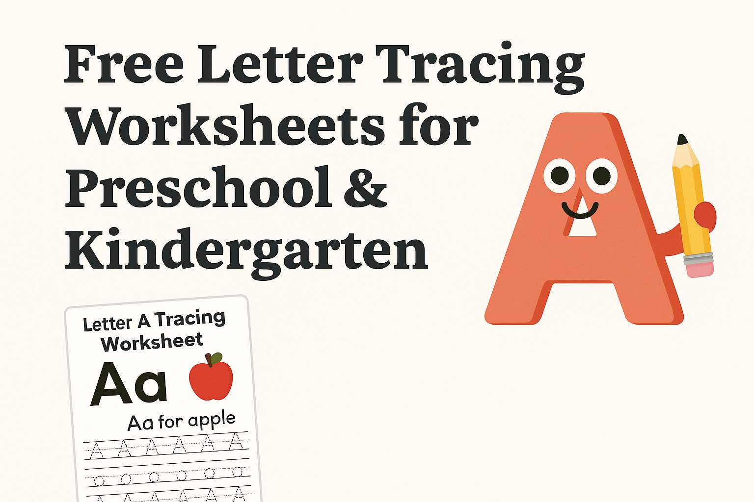 Free Letter Tracing Worksheets for Preschool & Kindergarten